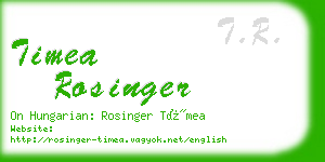 timea rosinger business card